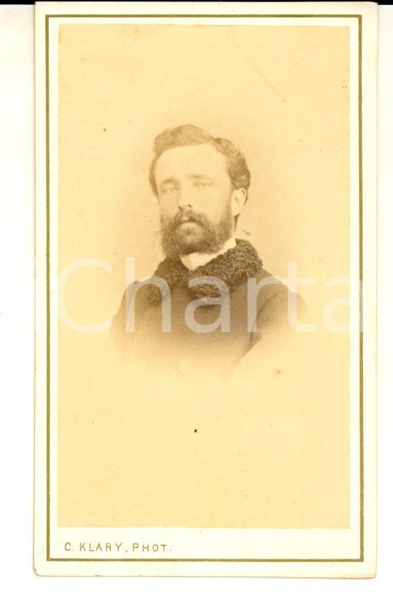 Fotografia d epoca originale 1870 ORAN Ritratto borghese con il collo in pelliccia Foto KLARY allievo NADAR 1