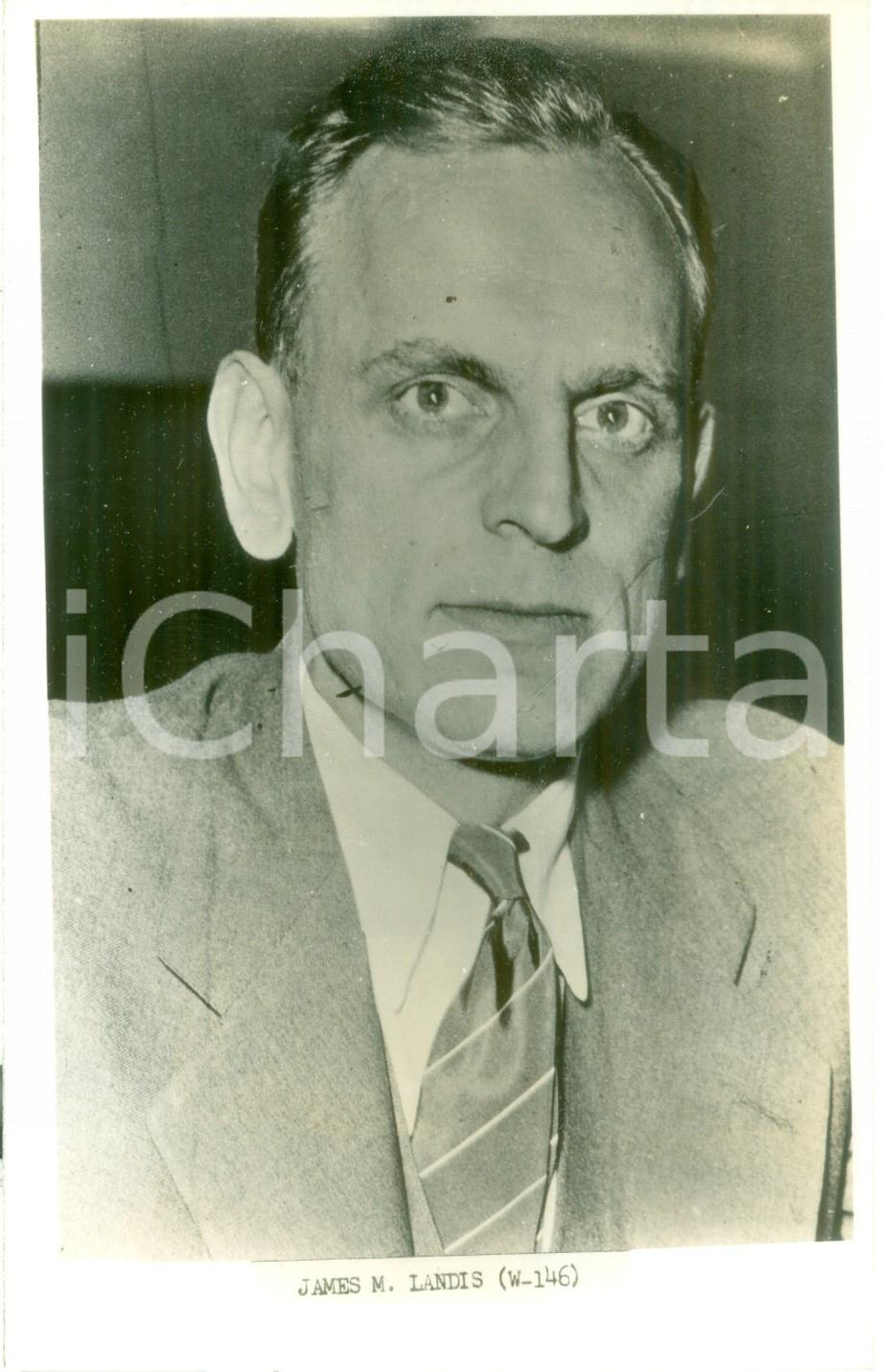 Fotografia d epoca originale 1945 ca USA James McAuley LANDIS accademico e funzionario governativo Fotografia 1