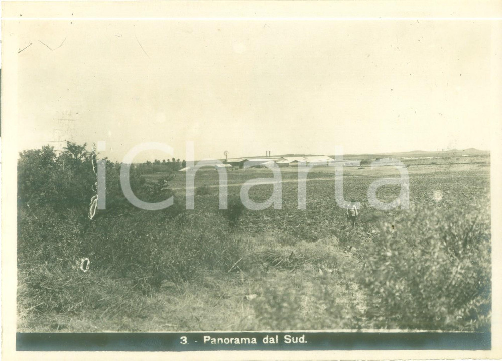 Fotografia d epoca originale 1936 ETIOPIA AOI ? Azienda agricola coloniale italiana Panorama da sud Foto 1