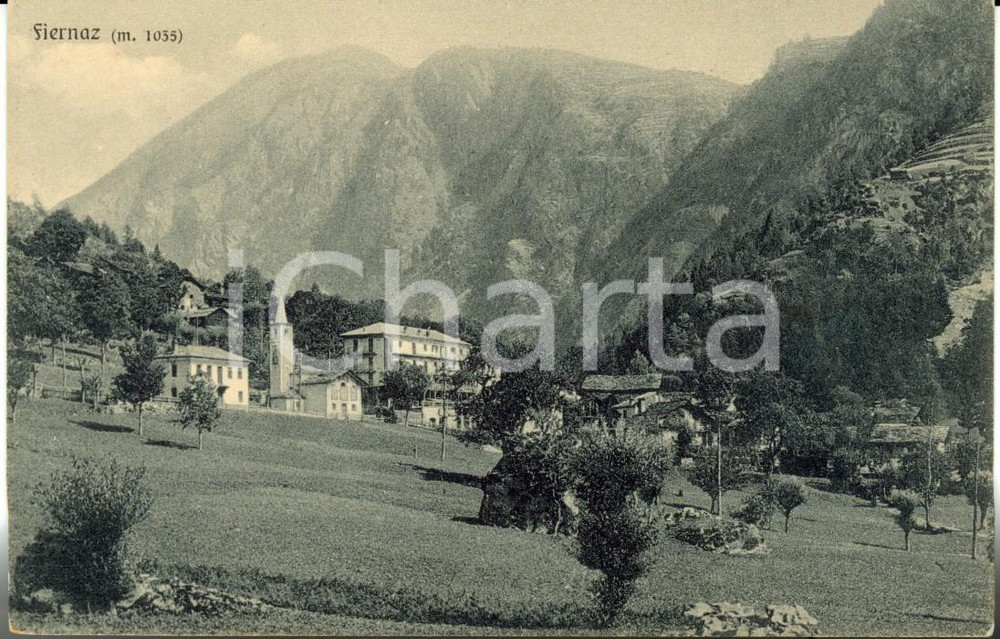 Cartolina originale da collezione 1930 ca ANTEYSAINTANDRE  AO Veduta panoramica di FIERNAZ Cartolina FP NV 1