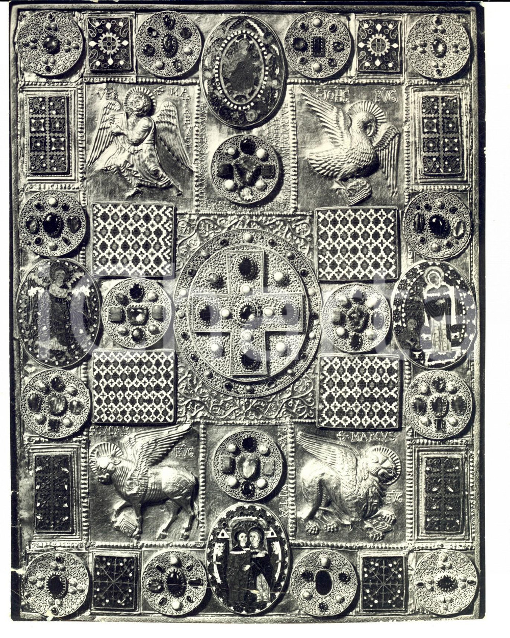 Fotografia d epoca originale 1936 MILANO TRIENNALE Coperta di evangelario da chiesa CHIAVENNA Foto 21x17 1