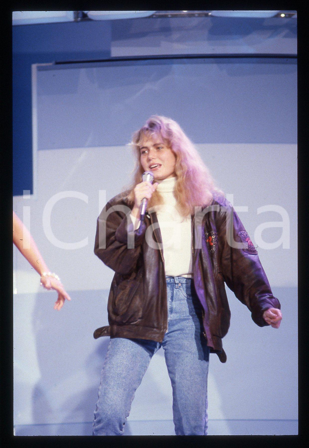 35mm vintage slide* 1989 FESTIVAL DI SANREMO Ylenia CARRISI al Teatro ARISTON *6