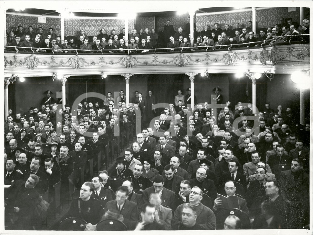 Fotografia d'epoca originale 1938 MILANO Rapporto sindacati Teatro FILODRAMMATICI *Fotografia 1