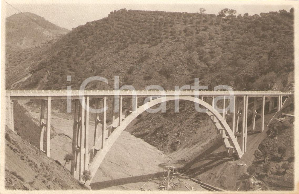 Fotografia d'epoca originale 1935 circa CATANZARO Viadotto sul torrente MUSOFALO - Foto 1
