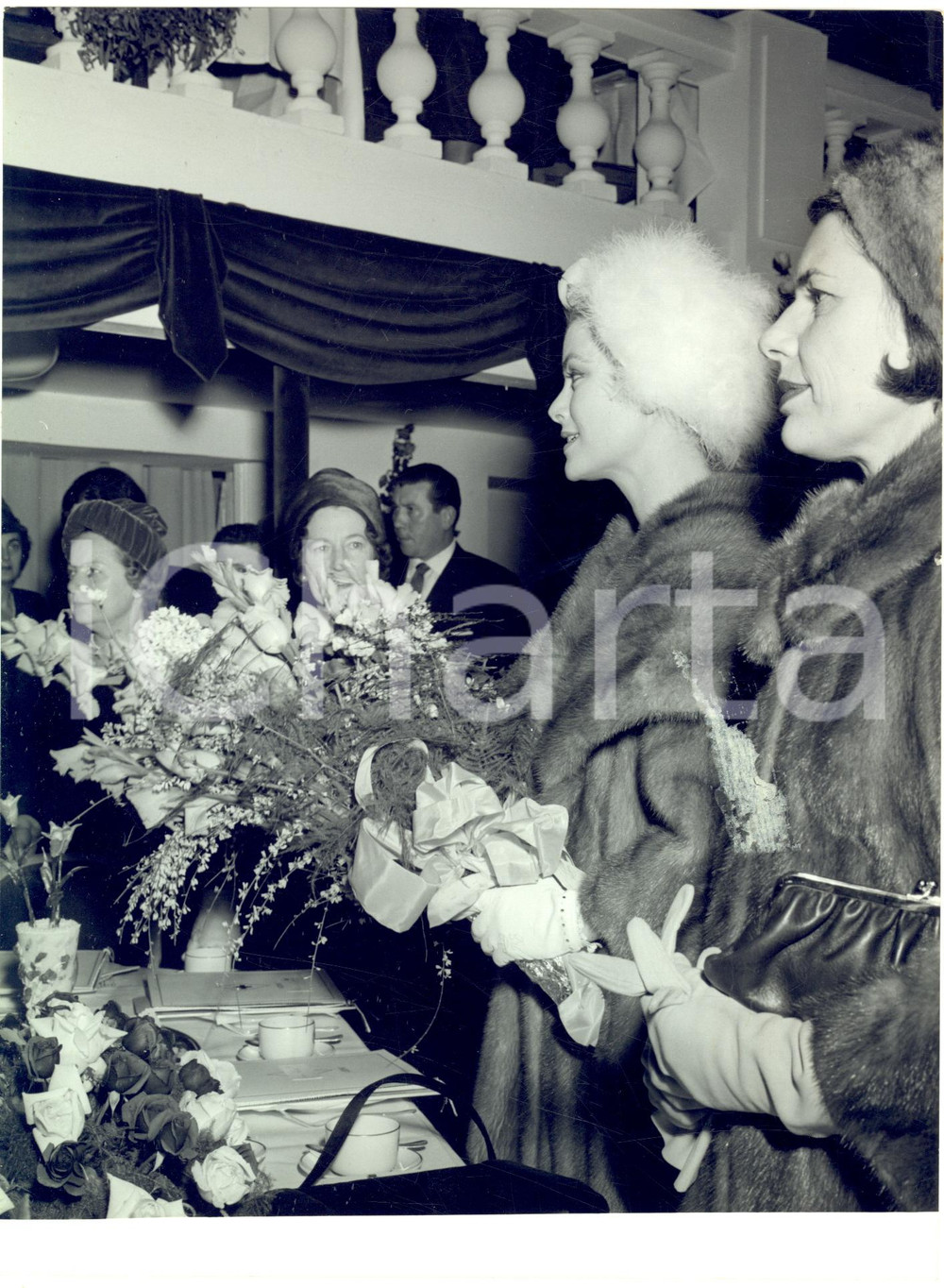 1961 MONTECARLO Sporting Club - Grace di Monaco assiste a sfilata pellicce *Foto