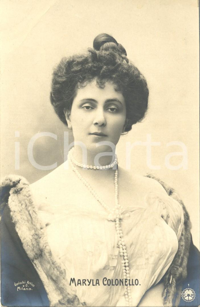 Cartolina originale da collezione 1902 Maryla Colonello, Soprano in abito di scena 1