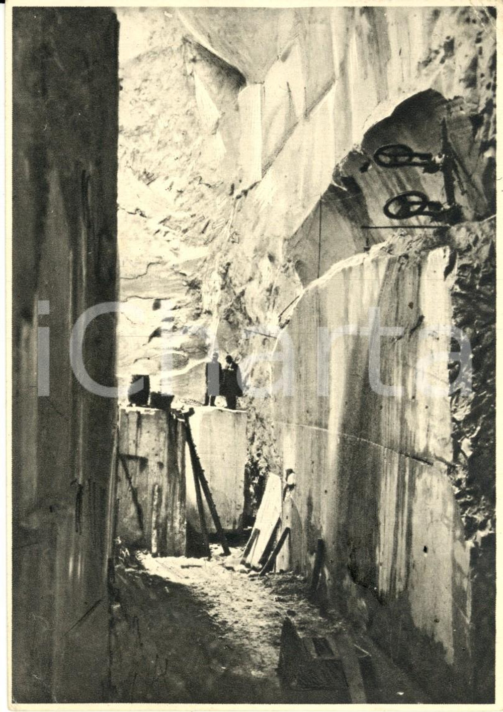 Cartolina originale da collezione 1946 CARRARA FOSSA CAVA Ditta G. & G. PAPASOGLI - Marmo bianco *Cartolina FG VG 1