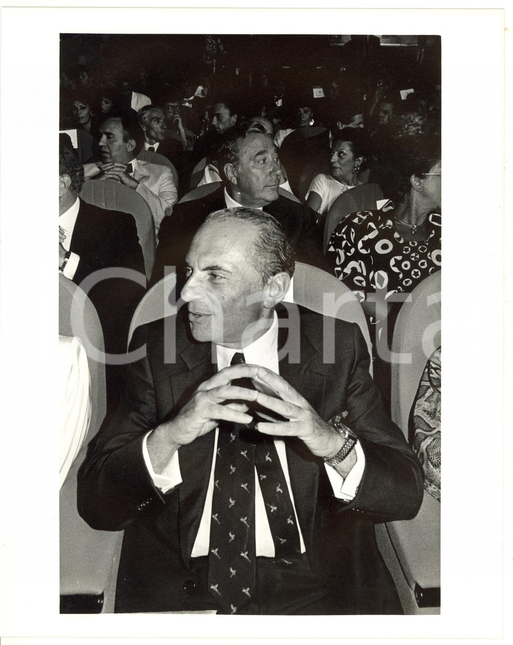 1990 ca ROMA - RAI Biagio AGNES con Enrico MANCA a una serata di gala