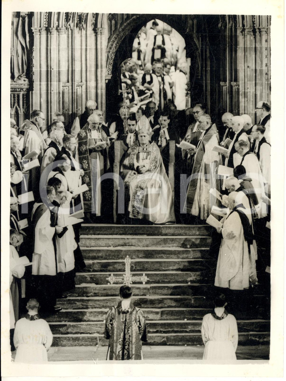 1961 CANTERBURY Cathedral - Arthur Michael RAMSEY enthroned as Archbishop *Photo