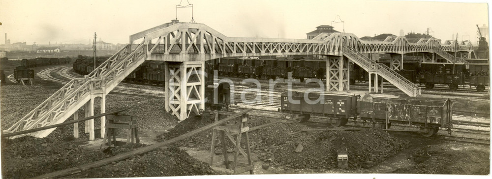 Fotografia d epoca originale 1930 ca VENEZIA Lavori al porto  Il nuovo ponte sul MOLO di PONENTE Fotografia 1