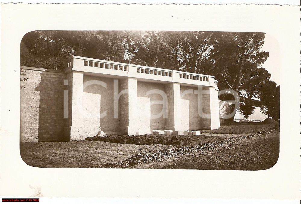Fotografia d epoca originale 1933 ERICE lavori edili a Villa Balio. Giovanni Scuderi 1