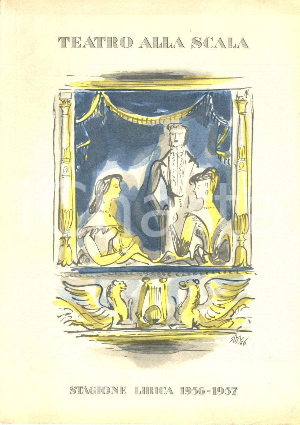 Materiale pubblicitario d’epoca 1957 MILANO Teatro ALLA SCALA Programma IL PRINCIPE DELLE PAGODE 1
