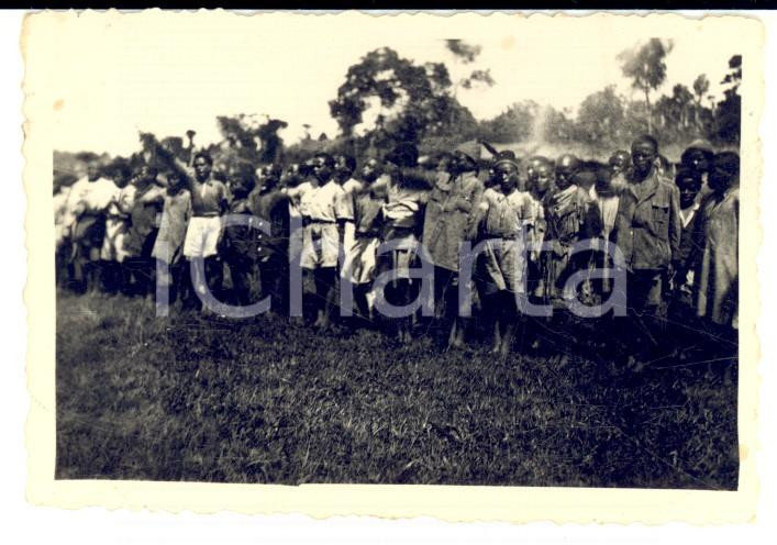Fotografia d epoca originale 1936 AOI ETIOPIA Indigeni assistono a una cerimonia Fotografia 9x6 cm 1