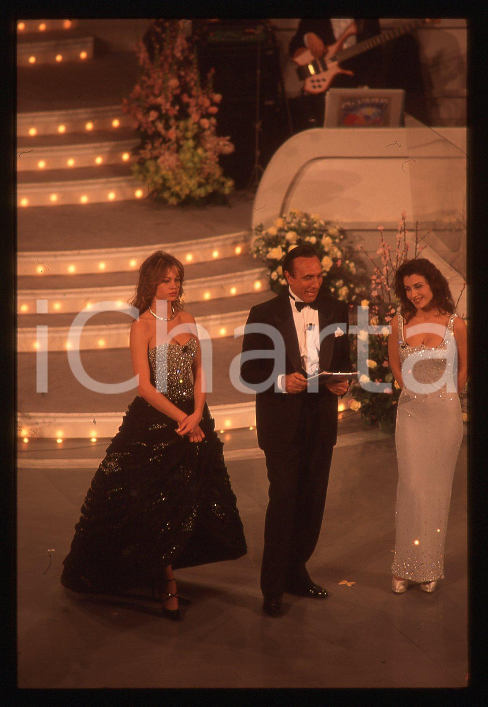 35mm vintage slide*1995 FESTIVAL SANREMO Anna FALCHI Claudia KOLL Pippo BAUDO 42