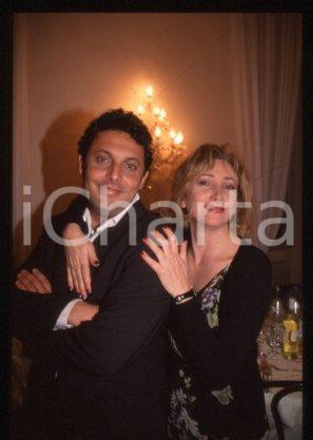 35mm vintage slide* 1998 ca RAI1 ITALY - Lunetta SAVINO & Enrico BRIGNANO (19)