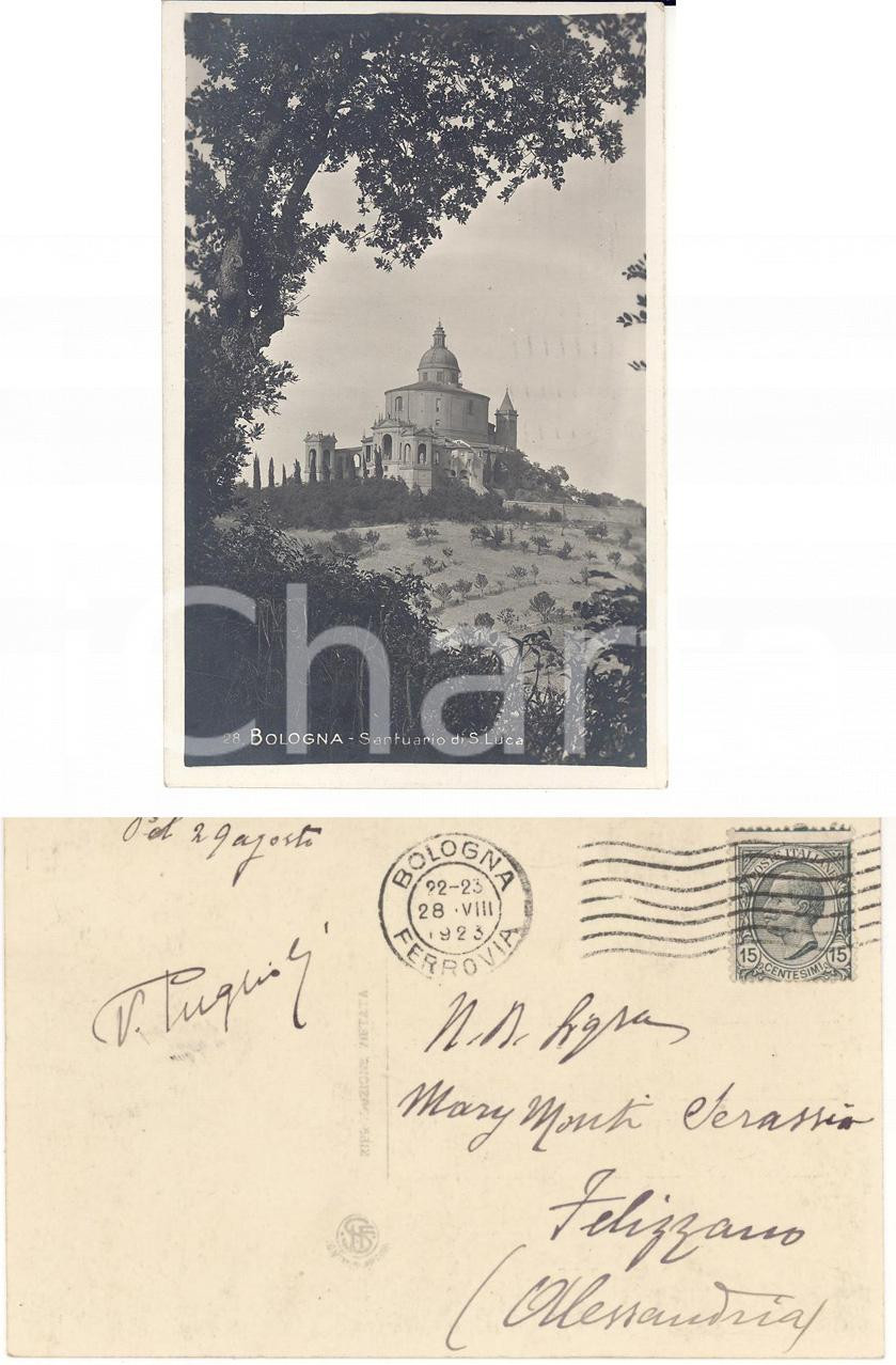 Autografo originale 1923 BOLOGNA Santuario SAN LUCA Autografo col. Vito PUGLIOLI Brigata LOMBARDIA 1