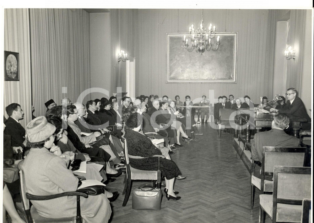 1962 PARIS (?) Conferenza prof. Francesco MELZI D'ERIL *Foto Alexandre PETIT 