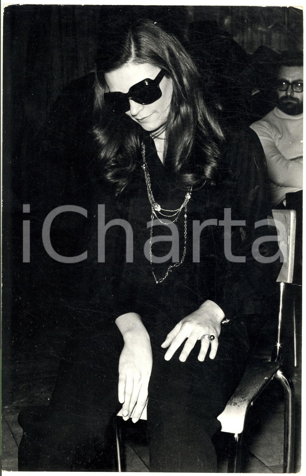 1975 ca COSTUME ITALIA Cantante MILVA in abito scuro *Fotografia 20x30 cm
