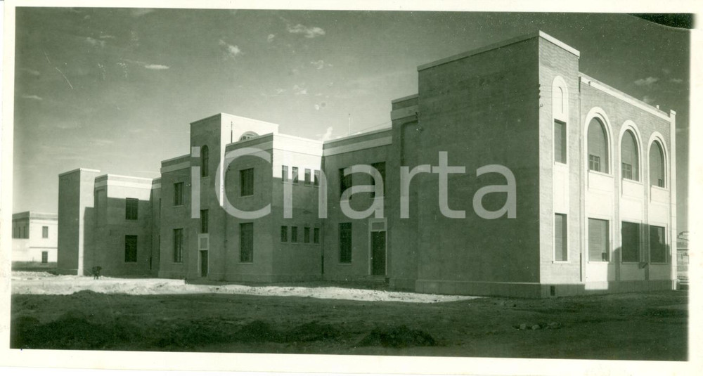 Fotografia d epoca originale 1932 BENGASI ETIOPIA Edificio scuole medie GiosuÃ¨ CARDUCCI Fotografia 1
