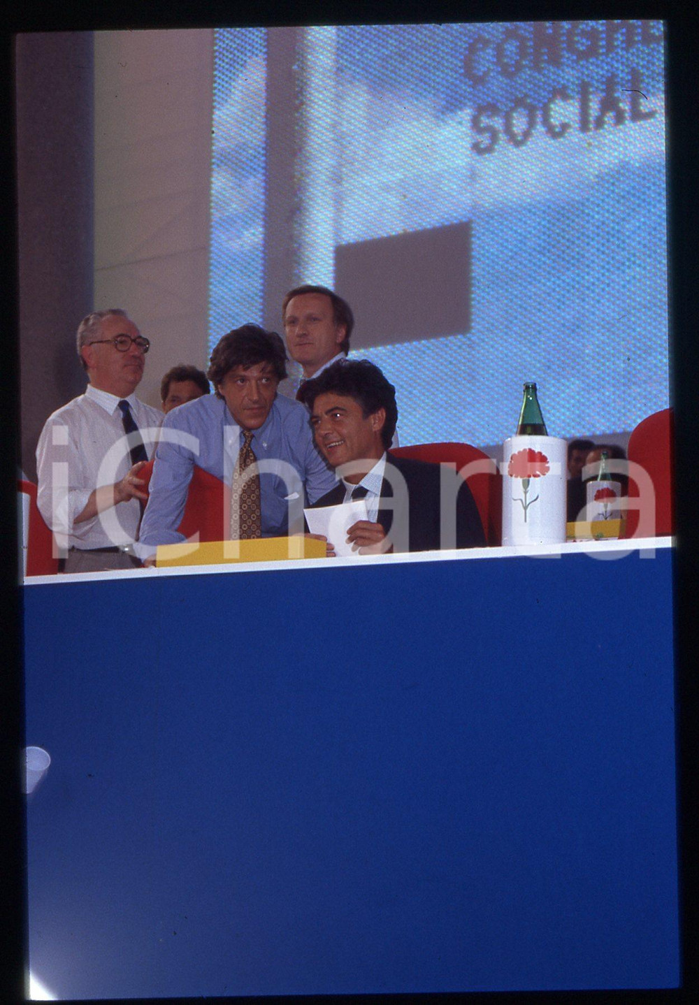 35mm vintage slide* 1991 BARI Claudio MARTELLI Congresso PSI (10)