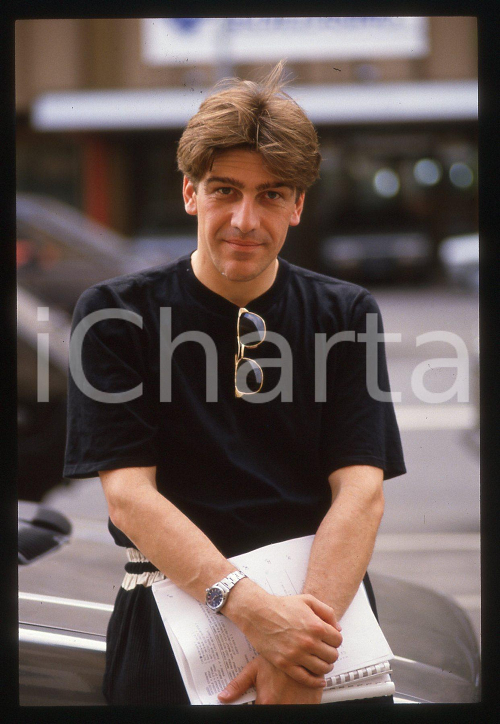 35mm vintage slide* 1988 COLLETTI BIANCHI Fabio SARTOR sul set - Ritratto (5)