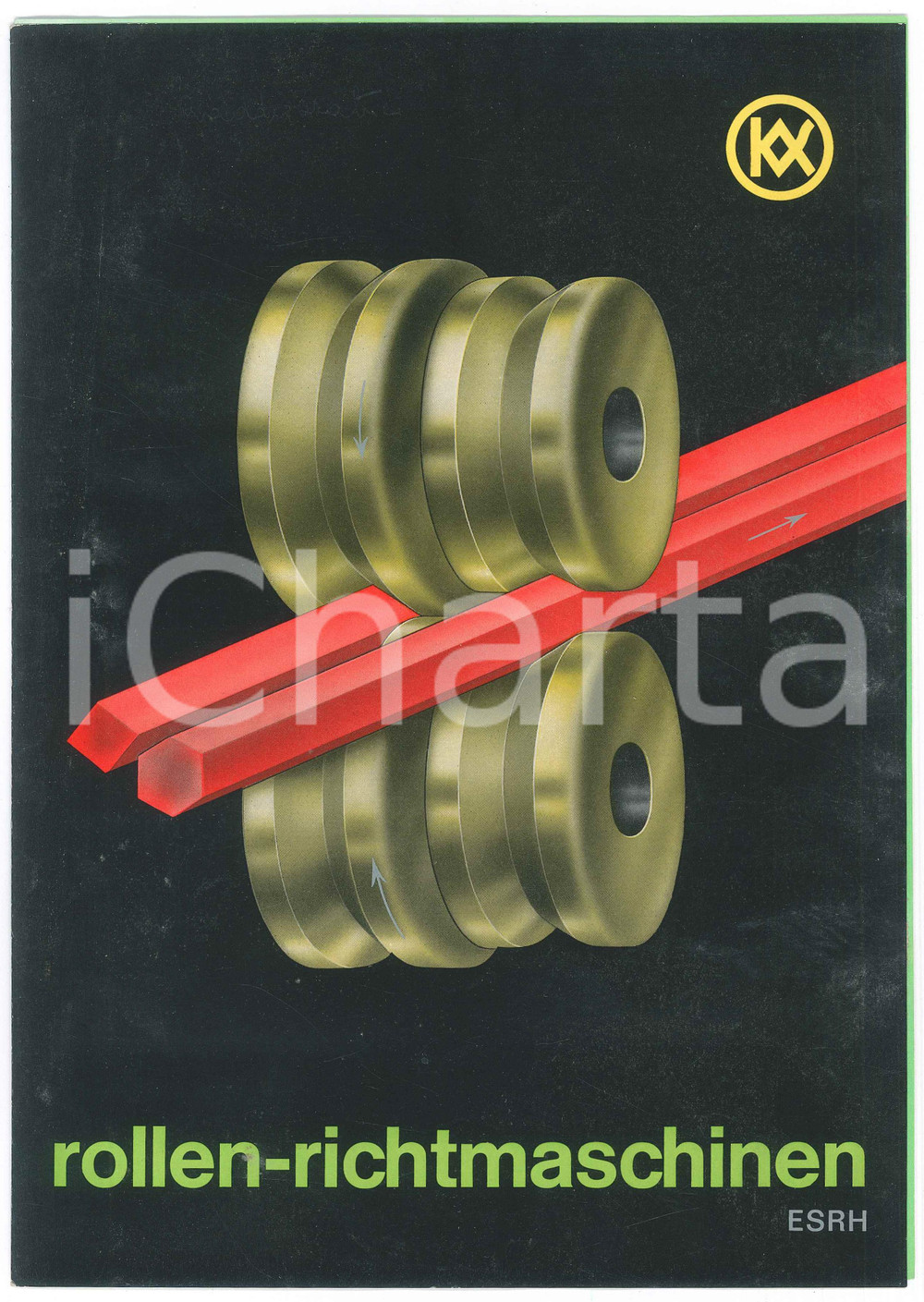 Materiale pubblicitario d’epoca 1960 SOLINGEN D Th. KIESERLING & ALBRECHT  Rollenrichtmaschinen Catalogue 1