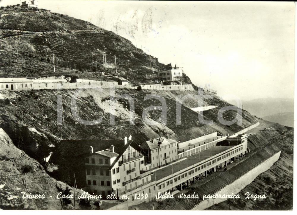Cartolina originale da collezione 1958 TRIVERO (BI) Casa Alpina sulla strada panoramica Zegna *Cartolina FG VG 1