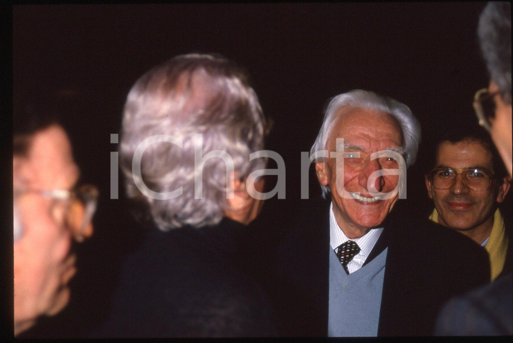 35mm vintage slide* 1985ca MILANO Cesare MUSATTI al Piccolo Teatro (12)