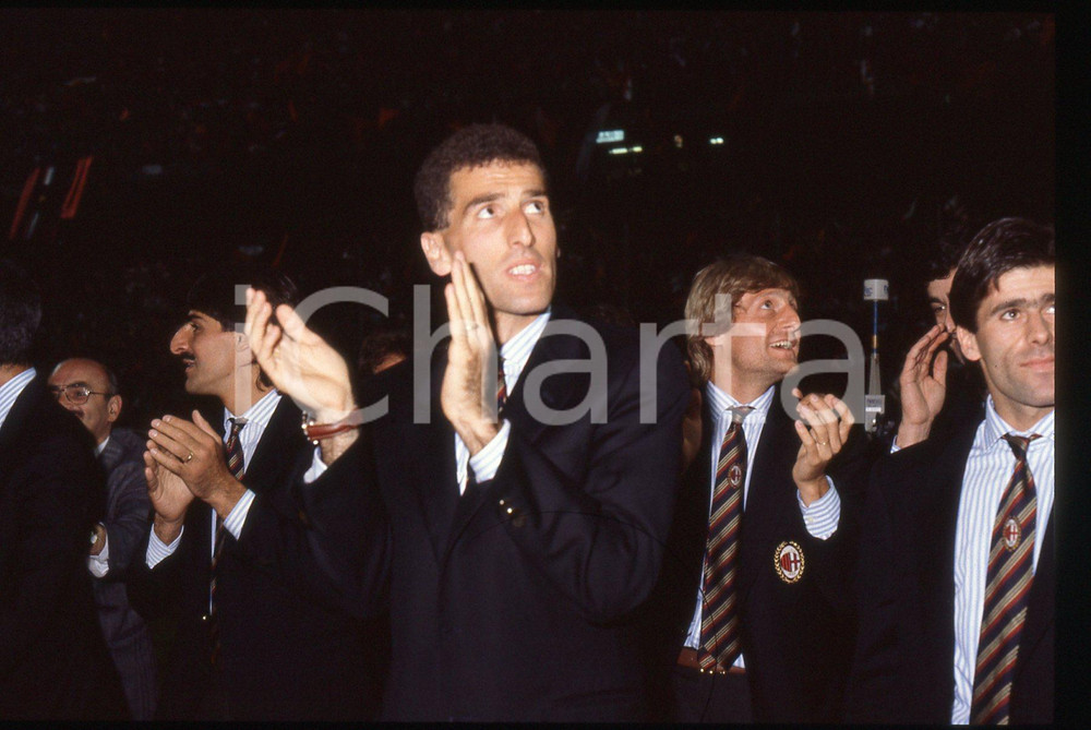 35mm vintage slide* 1988 MILANO Mauro TASSOTTI A.C. MILAN festa scudetto