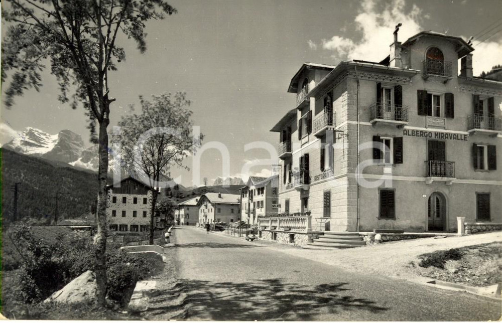 Cartolina originale da collezione 1954 VODO DI CADORE BL Albergo MIRAVALLE sulla Strada d ALEMAGNA a PEAIO FP VG 1