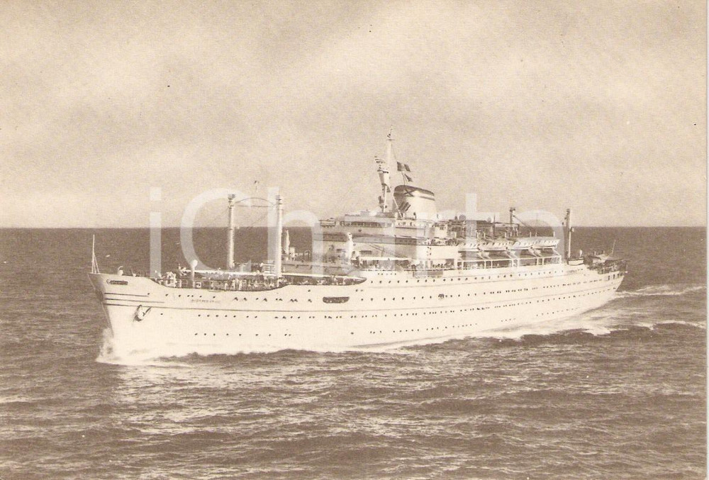 Cartolina originale da collezione 1955 ca TRIESTE Lloyd Triestino Transatlantico EUROPA *Cartolina FG NV 1