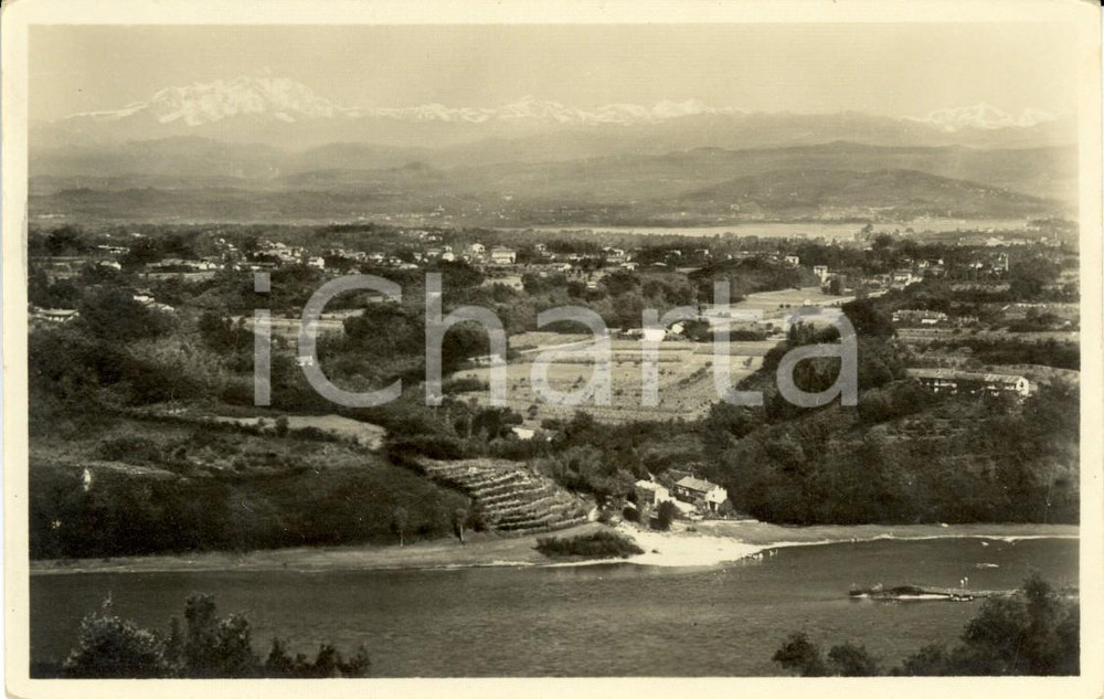 Cartolina originale da collezione 1930 ca GOLASECCA (VA) TICINO Lago MAGGIORE e Monte ROSA da Villa TORRIANA 1