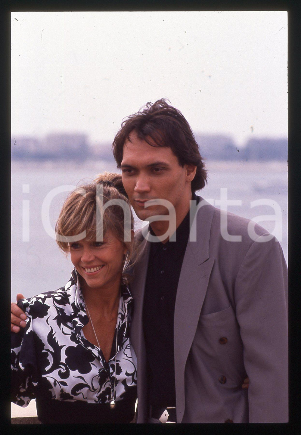 35mm vintage slide* 1989 FESTIVAL CANNES - Jane FONDA con Jimmy SMITS Ritratto 8