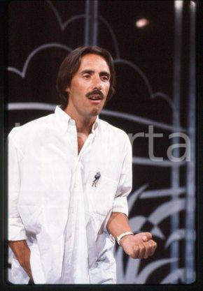 35mm vintage slide* 1982 ca ITALY Pop-rock singer-songwriter Marco FERRADINI (5)