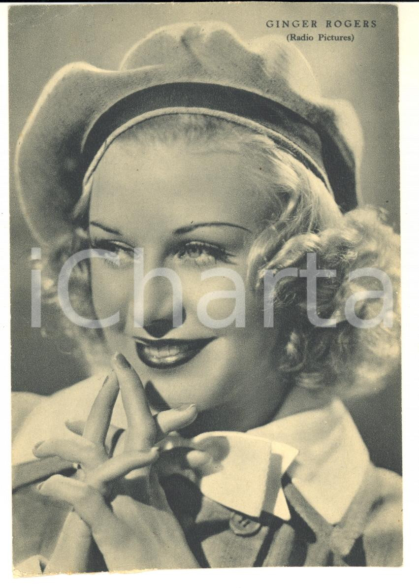 Cartolina originale da collezione 1938 GINGER ROGERS attrice - Cartolina RIZZOLI FG NV 1