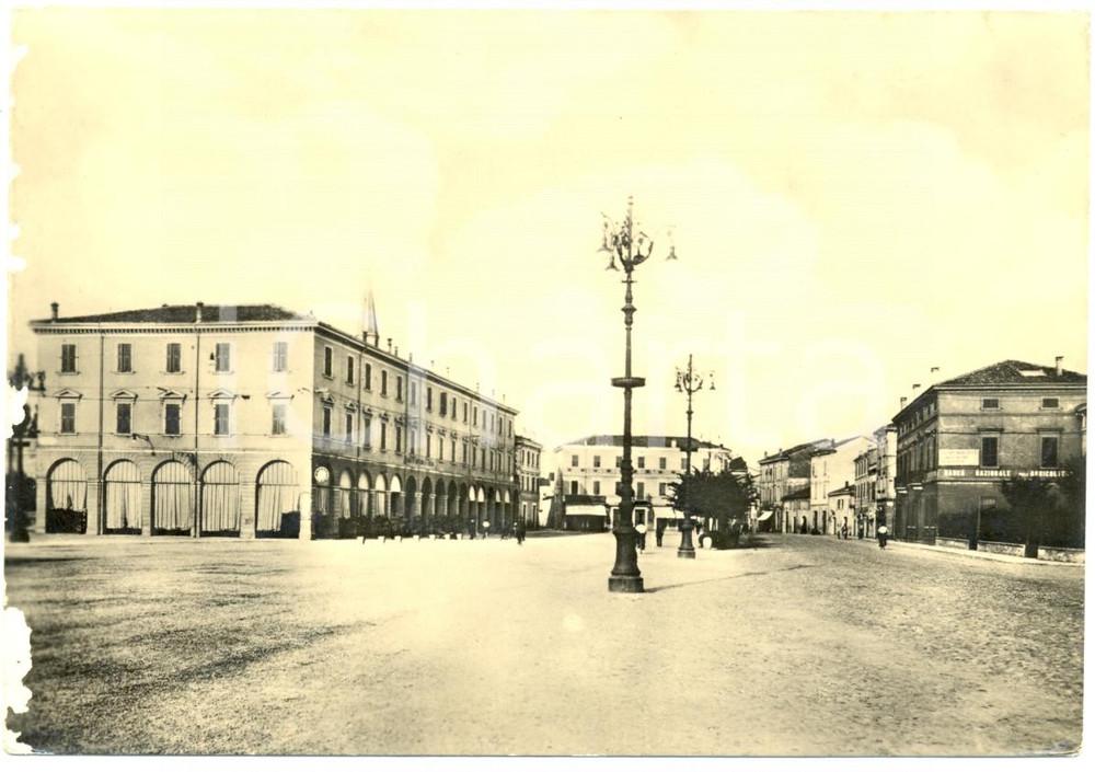 Cartolina originale da collezione 1954 COPPARO (FE) Piazza del POPOLO Banca Nazionale Agricoltura *Cartolina FG VG 1