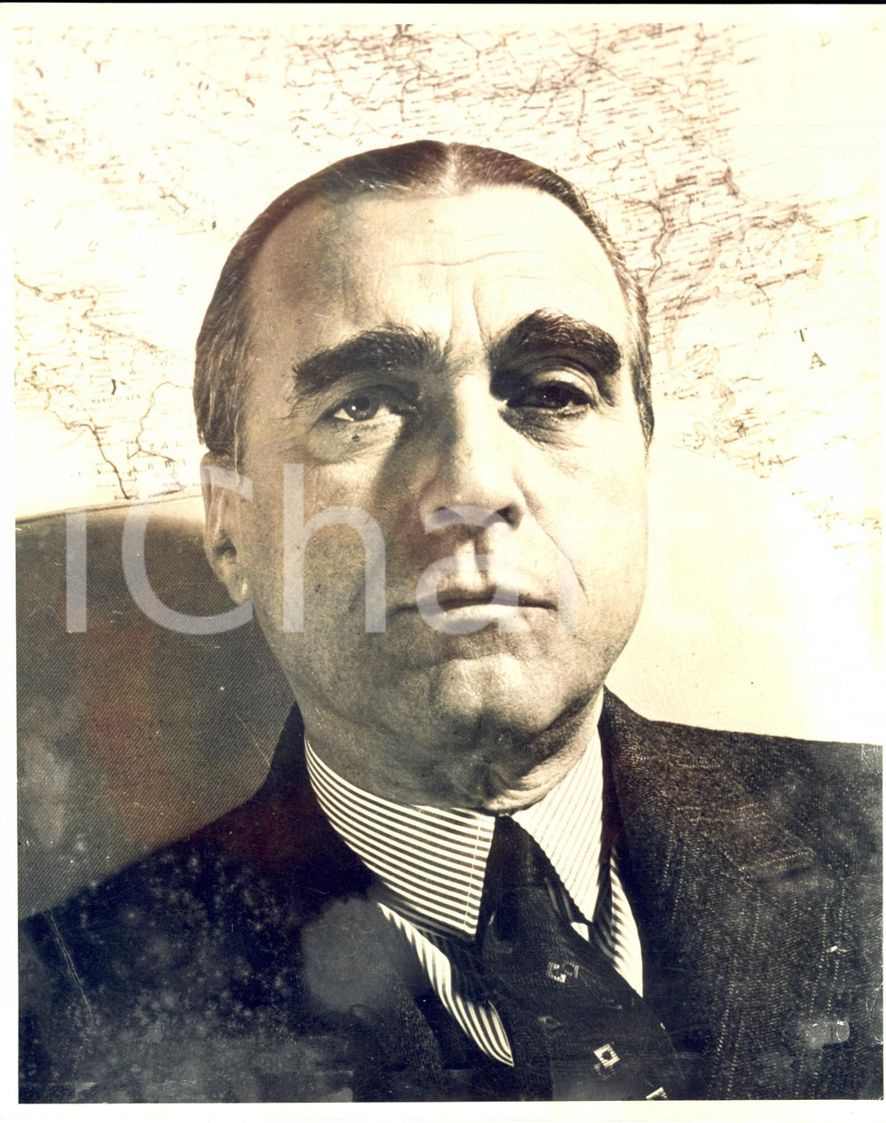 Fotografia d epoca originale 1950 ca USA Ambasciatore in italia James Clement DUNN Foto DANNEGGIATA 20x25 1