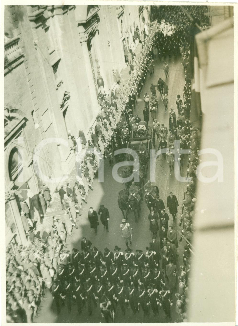 Fotografia d epoca originale 1928 ROMA Funerali Armando DIAZ Corteo in Corso UMBERTO I Fotografia 1