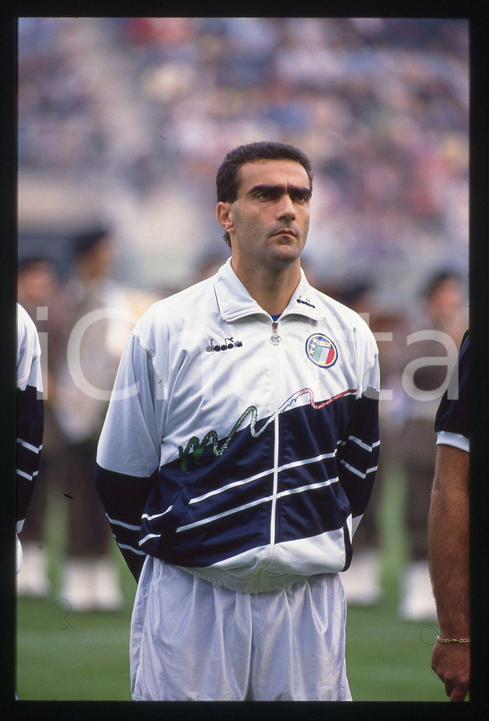 35mm vintage slide* 1989 BOLOGNA ITALIA BRASILE 0-1 Giuseppe BERGOMI - Ritratto