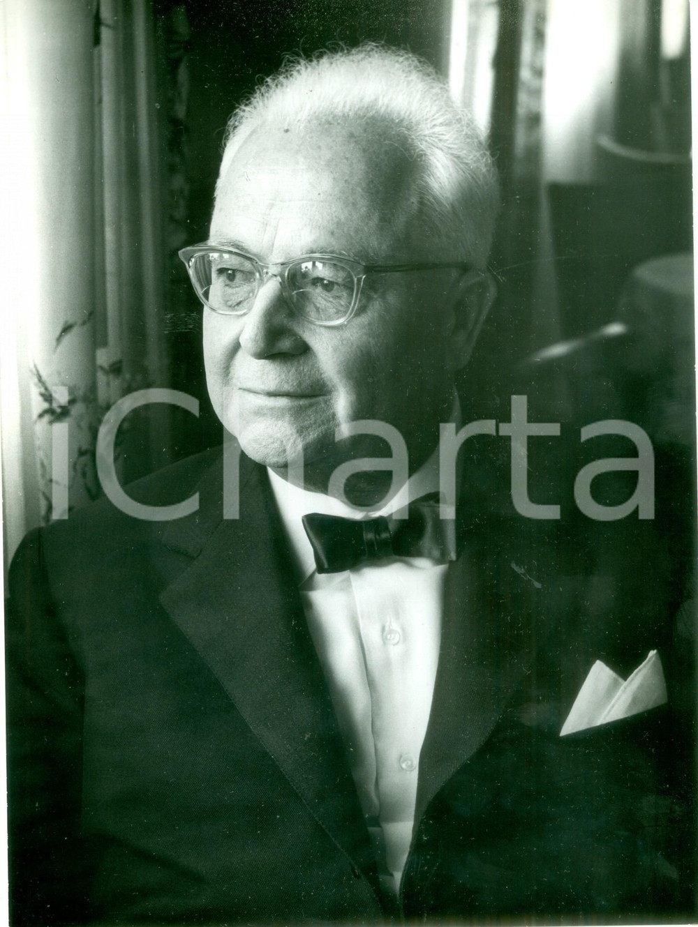 Fotografia d epoca originale 1961 PESCARA Critico letterario Francesco FLORA al Premio D ANNUNZIO Ritratto 1