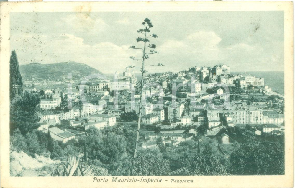 Cartolina originale da collezione 1931 PORTO MAURIZIO IM Panorama generale Cartolina postale FP VG 1