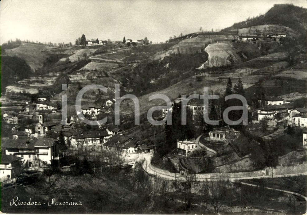 Cartolina originale da collezione 1954 BALDISSERO TORINESE (TO) Veduta della frazione RIVODORA *Cartolina FG VG 1