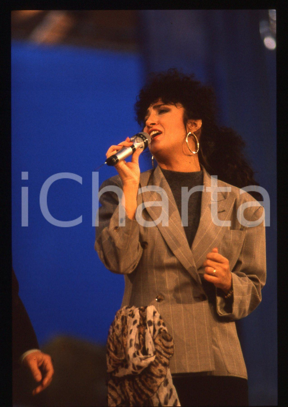 35mm vintage slide* 1990ca TELEVISIONE Marcella BELLA Ritratto della cantante 15