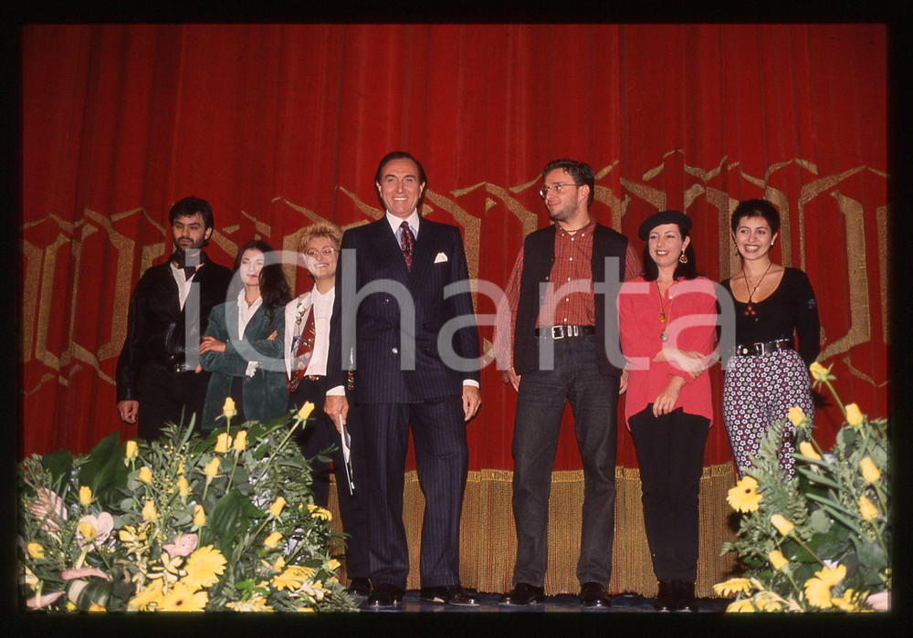 35mm vintage slide* 1994 SANREMO - Giò DI TONNO Andrea BOCELLI Pippo BAUDO (2)