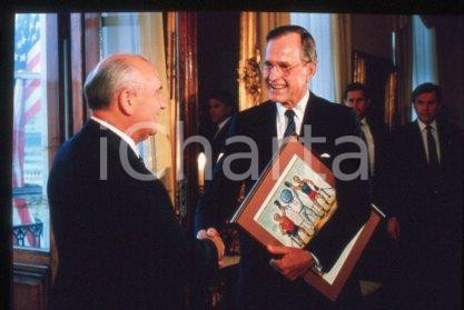 35mm vintage slide* 1990 HELSINKI Mikhail GORBACHEV and George BUSH (15)