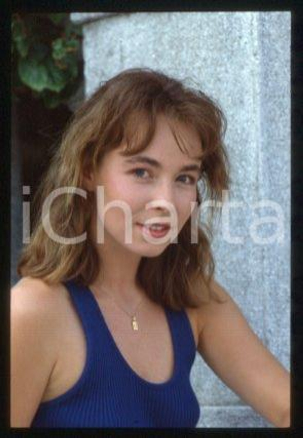 Emmanuelle CHAULET FRANCE French actress Portrait 1987 * 35 mm vintage slide 45
