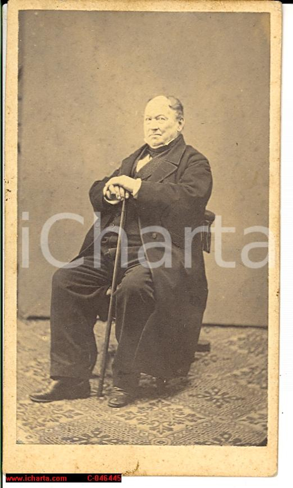 Fotografia d epoca originale 1880 TORINO Ritratto senatore Luigi GRISI RODOLI Foto 1