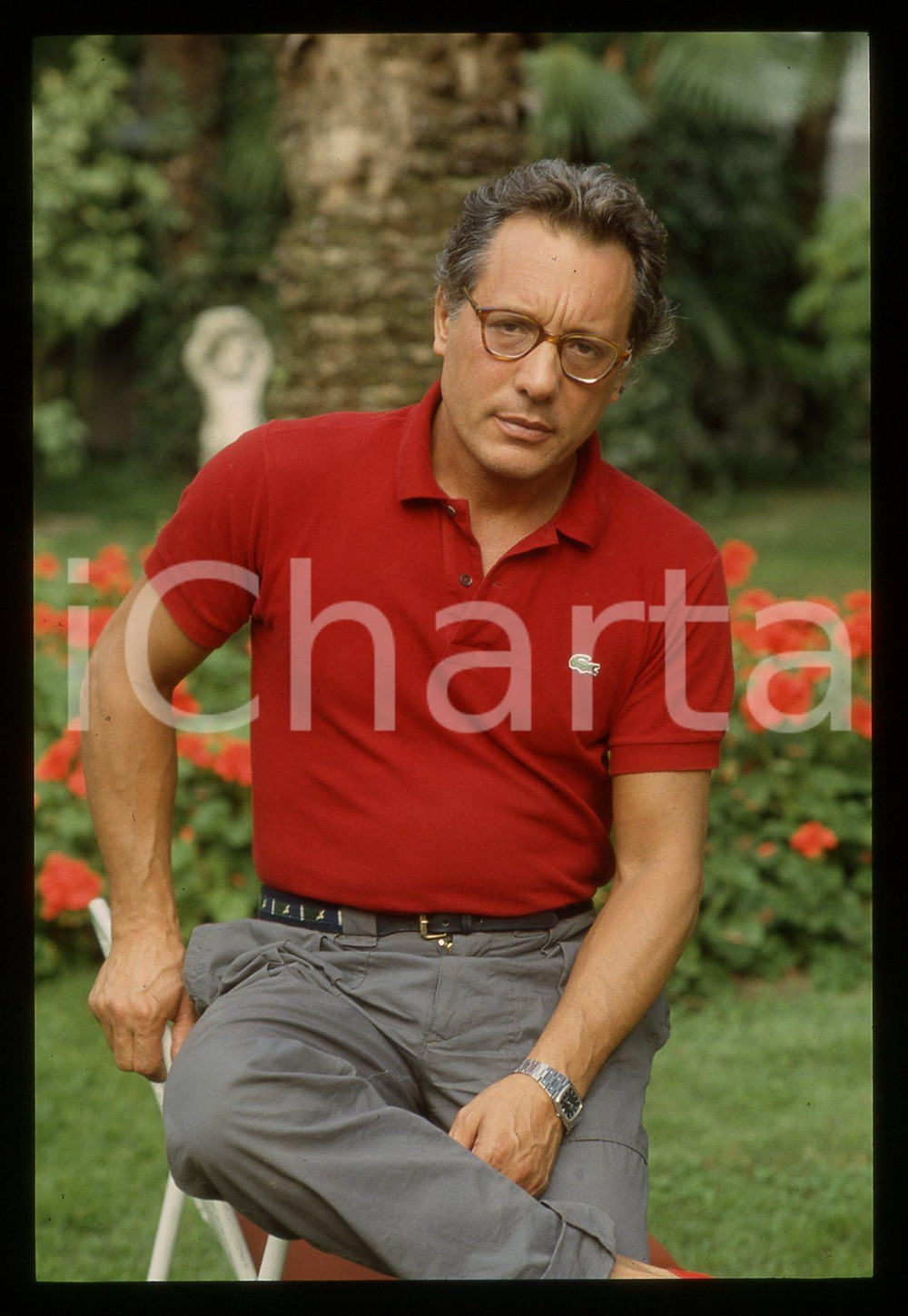 35mm vintage slide* 1990ca COSTUME Enzo IANNACCI Ritratto del cantautore