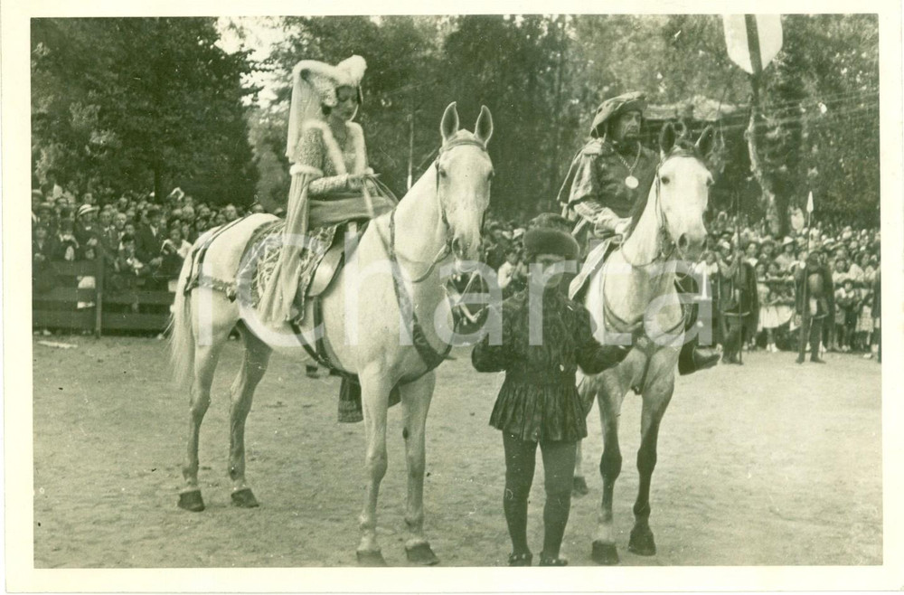 Fotografia d epoca originale 1934 MILANO Festa dell uva Corteo medievale di BARNABO  VISCONTI Fotografia 1
