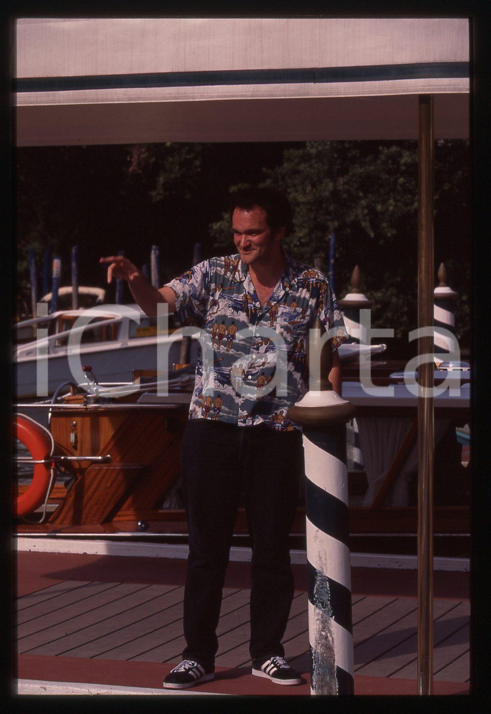 35mm vintage slide* 1995 ca VENEZIA Quentin TARANTINO alla Mostra del Cinema (3)